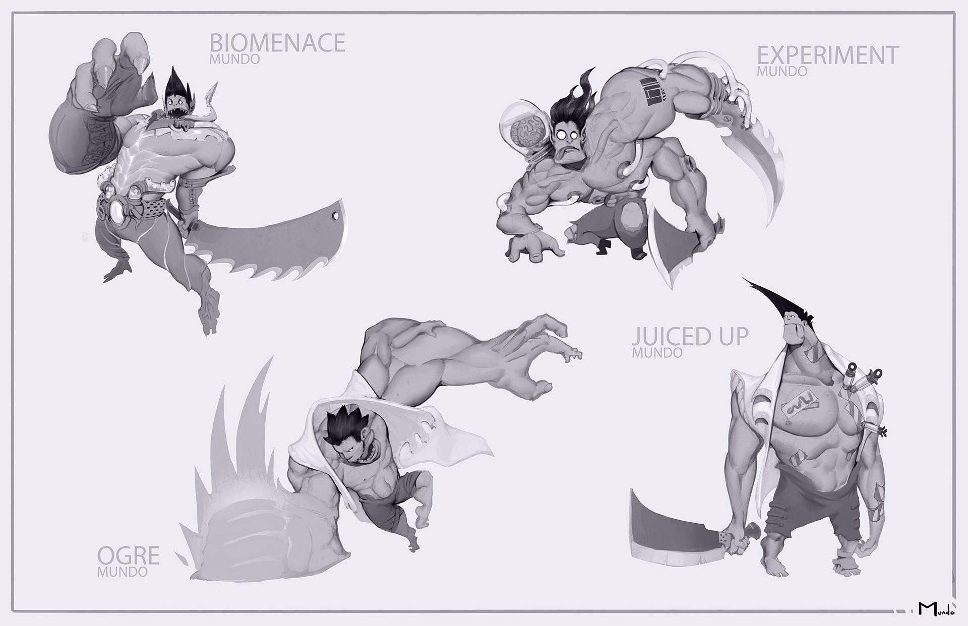 Nearly complete designs of the new Dr. Mundo.
