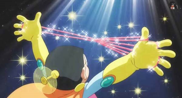 Nobita is a genius at string games - a game requiring patience, meticulousness, and precise hand movements