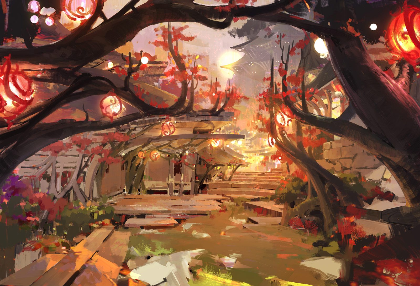 A corner of Ionia but in a city or town, not in the forest