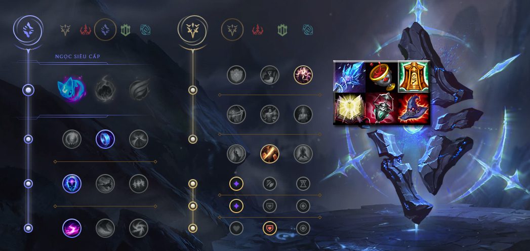 Recommended runes and items for Yuumi