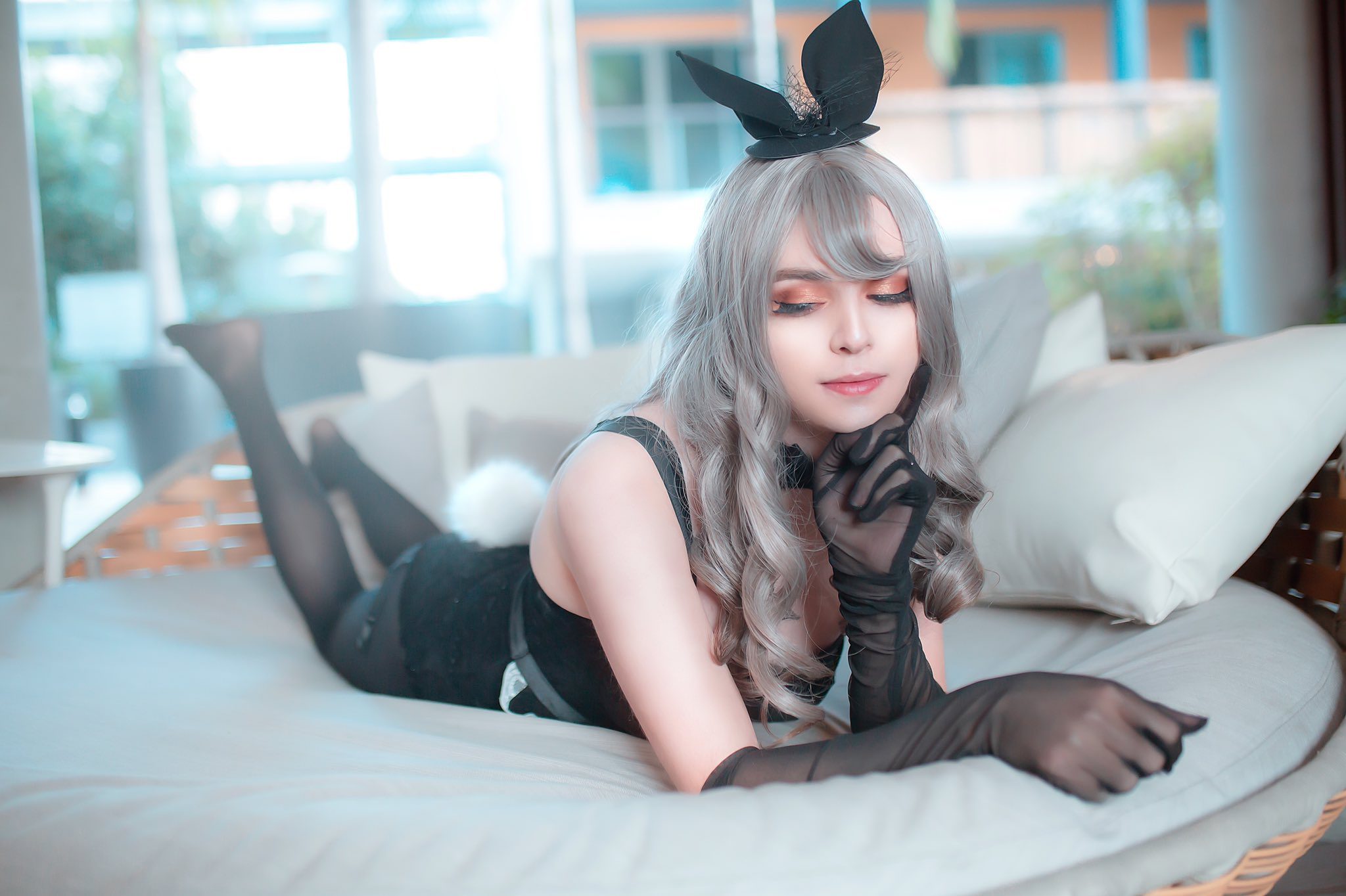 The maid cosplay also received a lot of attention
