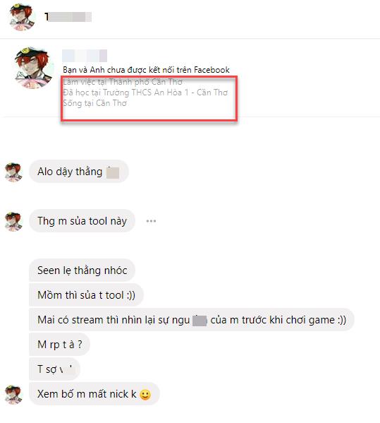 The two kids went to Hoang Khuyet TV's page to personally attack him