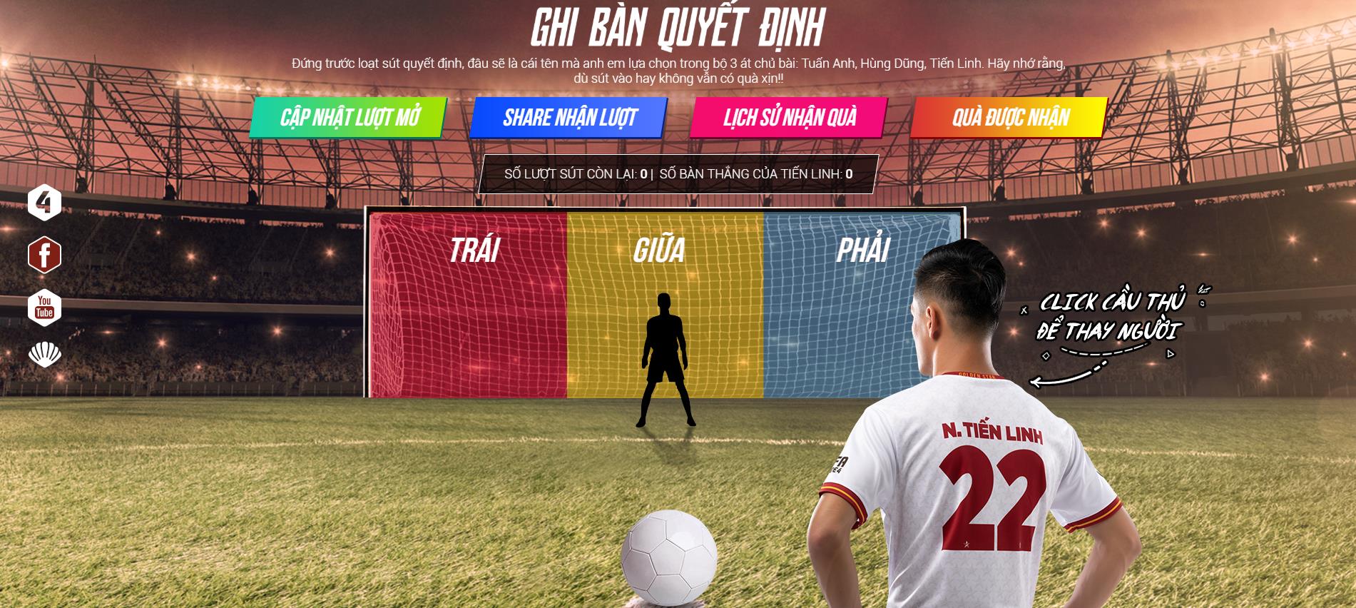 Familiar, appealing interface of the penalty shootout.