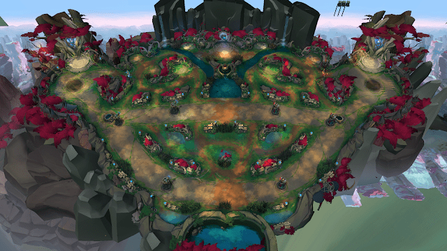 The Nexus Blitz map heavily reflects the style of the sacred forests in Ionia