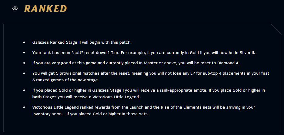 Riot Games' announcement regarding ranking updates for Teamfight Tactics