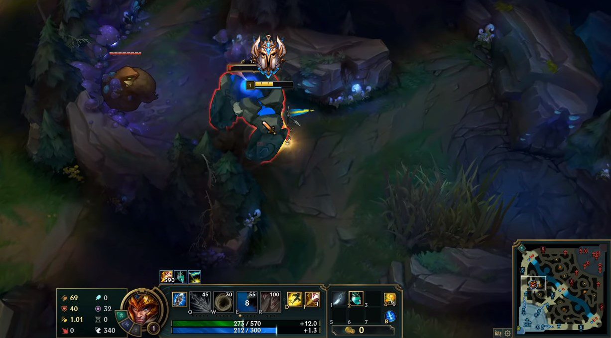 Challenger players can pull the Blue Buff camp closer to the Frog's pit to farm and save movement time