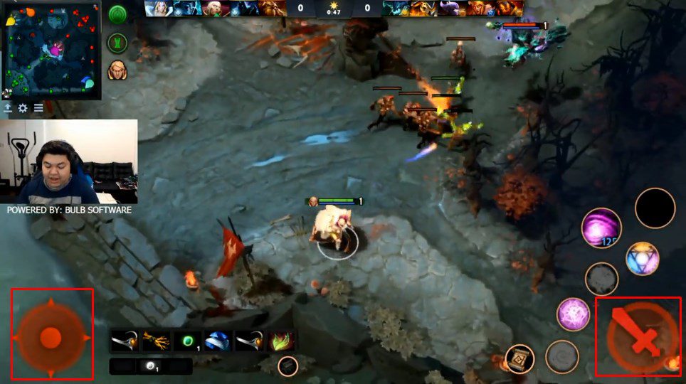Meanwhile, on KuyaNic's stream, there is none of this, not even a sign that he is using a pointer to control the hero's movement