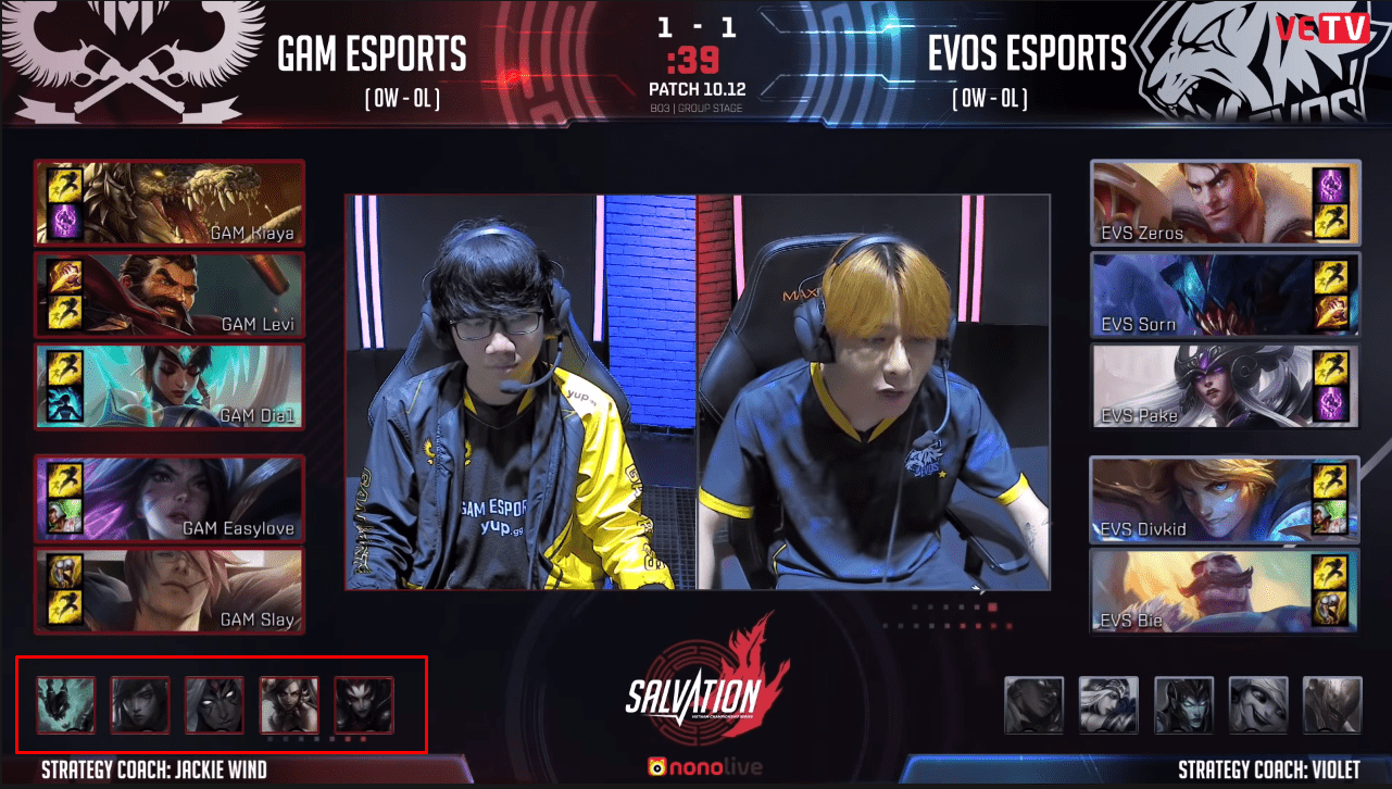 You can see GAM Esports didn't even bother to ban Zeros' champions