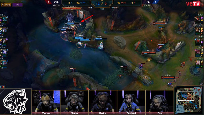 Zeros attacks first and suffers a 50% damage reduction against Baron; if he had been more patient, EVOS would have secured the objective