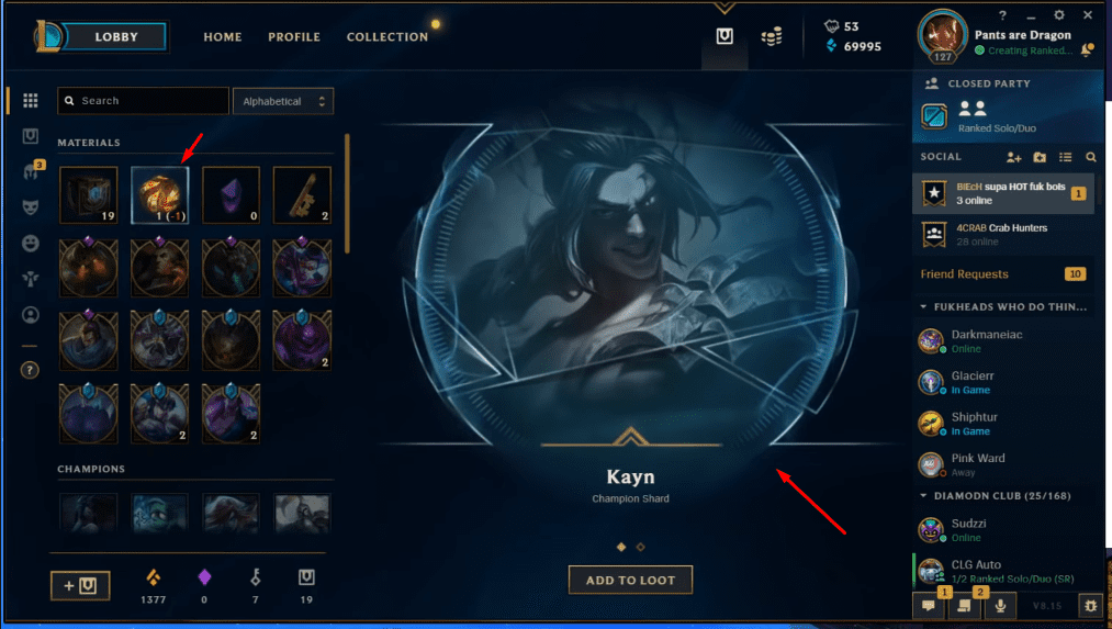 Honor Box 5 gives 2 champion fragments, great job Riot Games