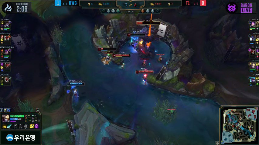 Ellim was too low on health and had to Smite early, a consequence of T1 being behind in gold and items from the start