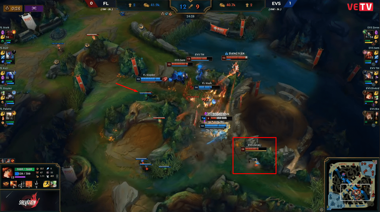 Zeros is often separated from both his teammates and opponents, and he can't take down the enemy's carries.