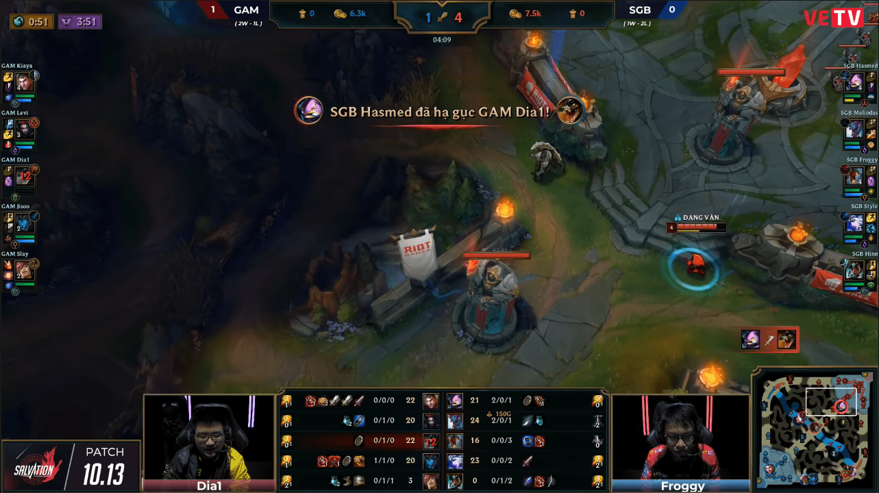 The early game of their game 2 became disastrous as Hasmed's Kennen got an early kill