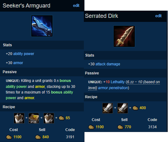 These two items cost the same, so you can calculate when your opponent has enough gold to buy the item just by looking at the gold and minion counts of both sides