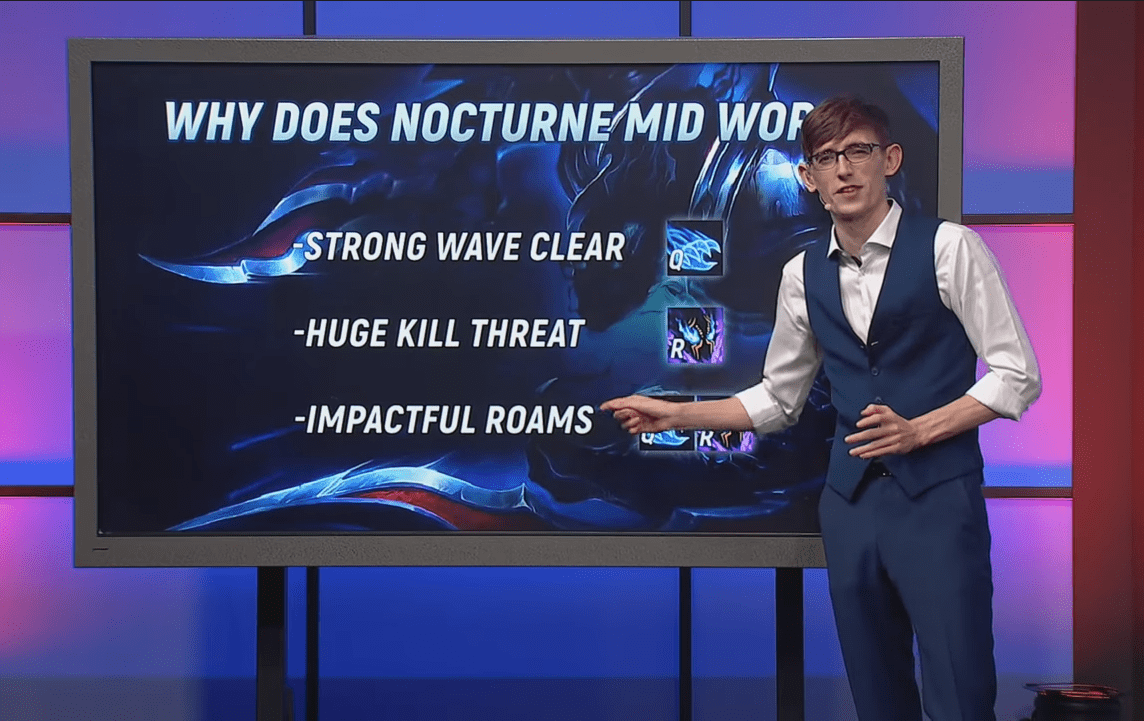 Riot staff don't forget to tease Riot Vedius's passion for Nocturne mid