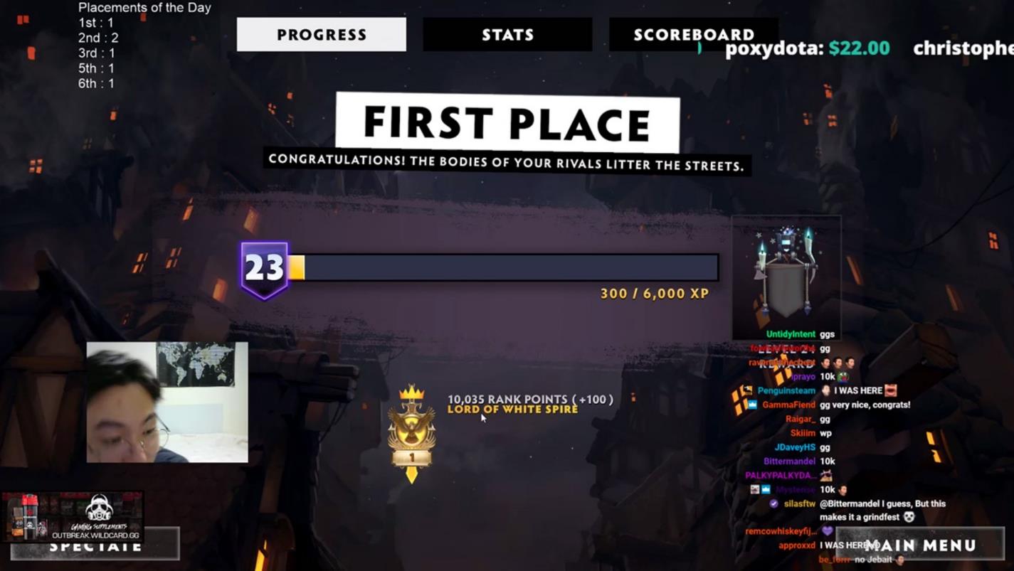 Bebe872 climbed to rank 1 in the highest rank tier – Lord of White Spire