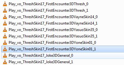 The community found 2 audio files from Thresh's new skin speaking to Yone