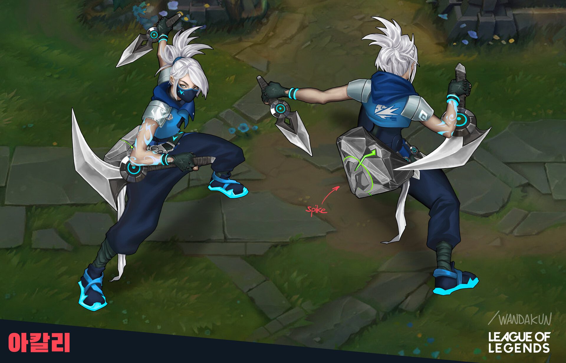 Skin combining Jett and Akali