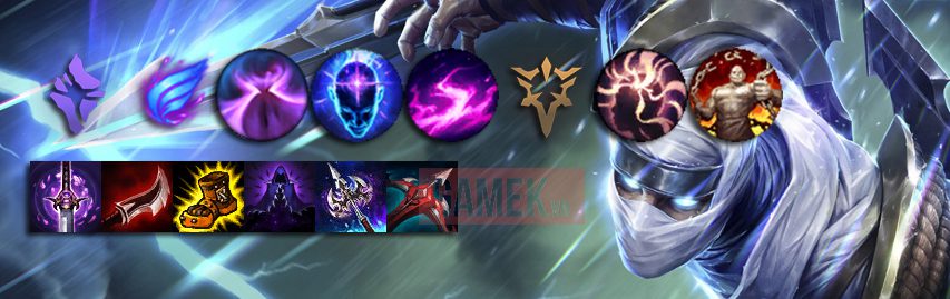 Recommended runes and items for Zed in the Bot Lane