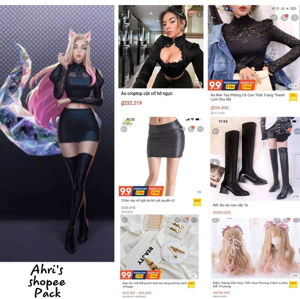 Ahri's 'Full package' found on Shopee