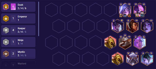 Level 9 Composition: (Riven, Kennen, Thresh, Jarvan, Cassiopeia, Azir, Lillia, Zilean, Vayne)