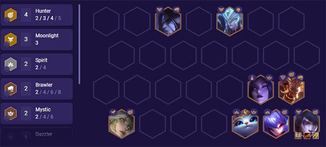 When you find multiple Aphelios and also find a Moonlight Chosen champion early, consider this composition