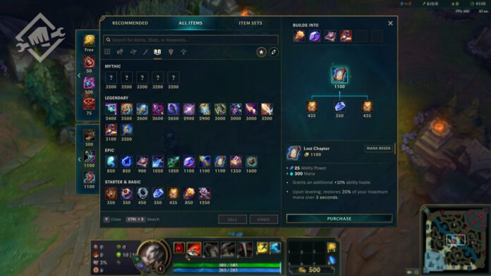 The new interface of the LoL shop makes it difficult for players to buy healing items, accessories, and boots