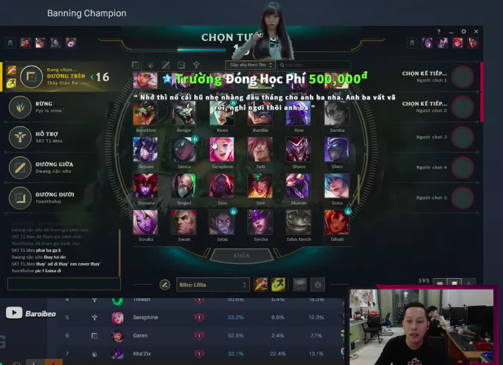 Fans donating like crazy for Thầy Giáo Ba.