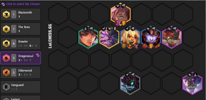 You can stop at 6 Brawlers if you have Shyvana in Dragon Tribe form