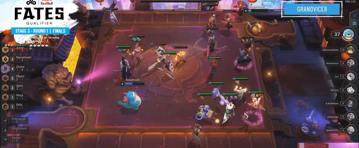 Player GrandVice8 secured top 1 with the Divine - Blade Dancer composition