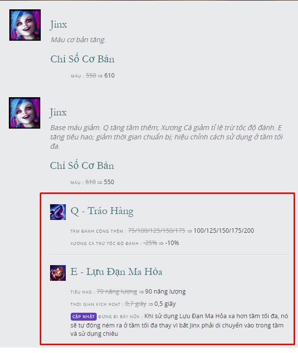 The important changes in versions 11.3 and 11.4 have made Jinx significantly stronger