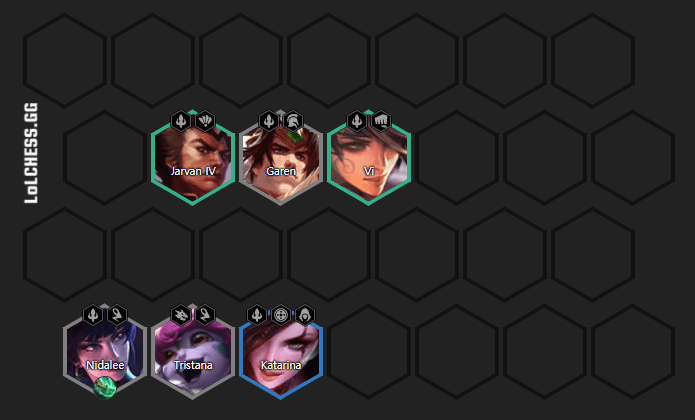 Activating 6 Vanguards early will help players stack bonuses for Nidalee quickly