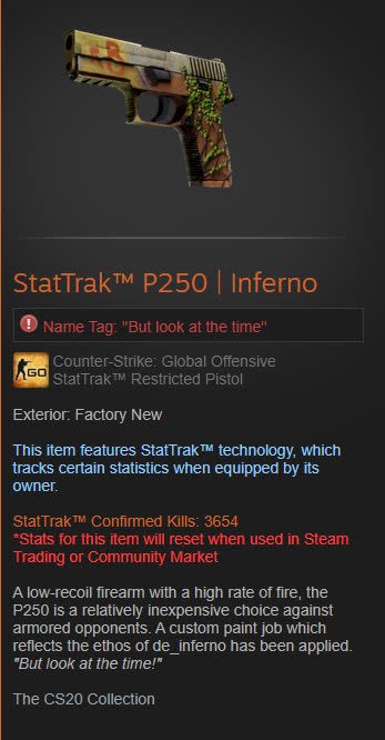 Stewie2k's P250 'But look at the time'