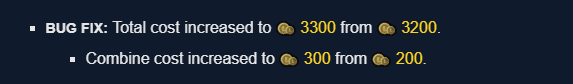 Riot quickly adjusted the prices of Blade of the Ruined King, Bloodthirster back to their old values