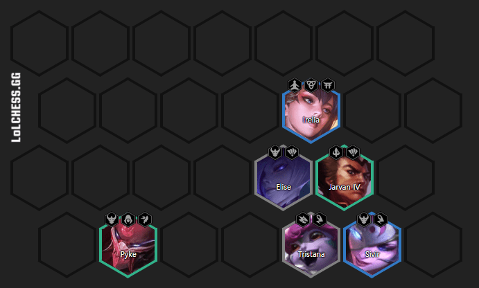 The composition you should have in the mid-game, players can replace Sivir with Kalista if they have many Wooden Bows