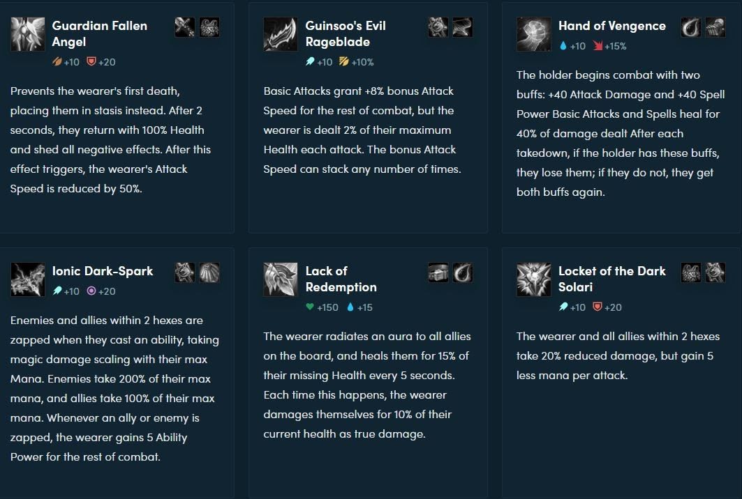 Dark upgraded items are a standout feature in TFT Season 5