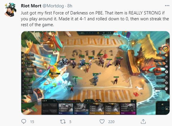 The 'Father' of TFT couldn’t expect Dark Armor to be this strong
