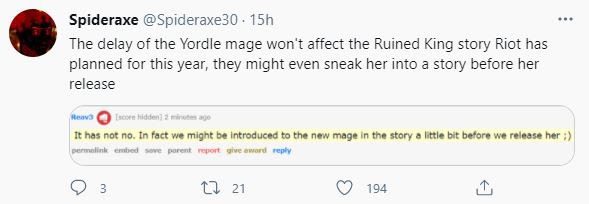 Spideraxe confirms that the delay in champion release does not affect Viego's storyline