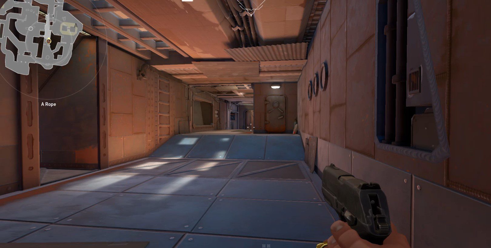 The corridor leads you to the back of site A on Breeze