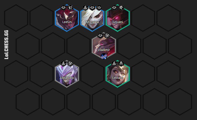 4 Mages - 3 Shadow Assassins is a very strong mid-game composition