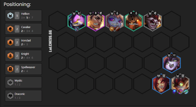 Demon - Mage composition at level 8