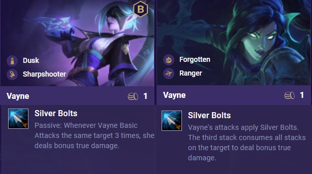 Vayne is the champion in season 5 with the same price and skill as in season 4 that Riot Mortdog mentioned