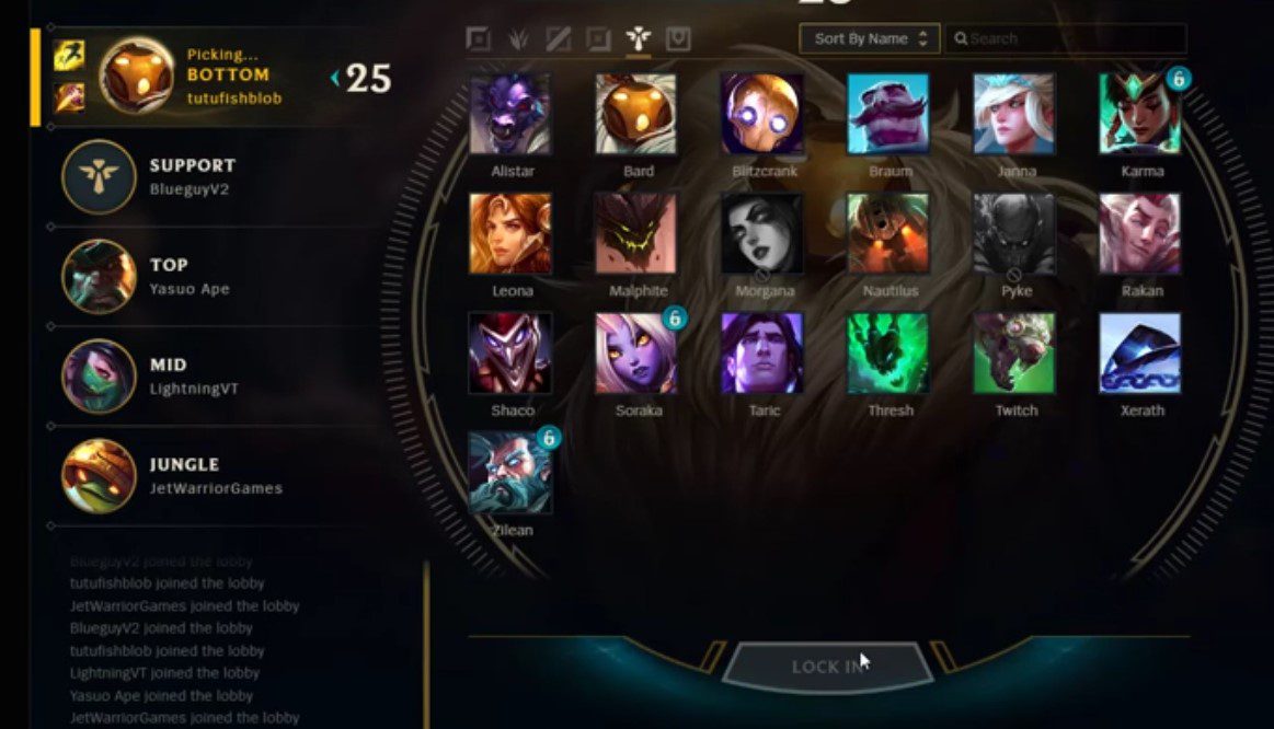 Selected Bard then Lock...