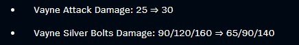 Vayne's update in patch 11.10