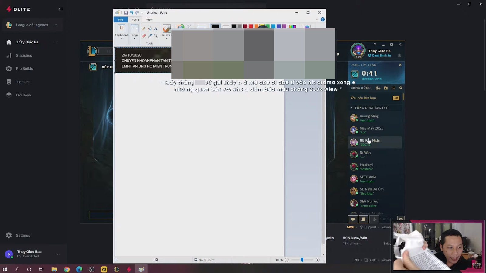 The male streamer unhesitatingly posted images of himself transferring the entire amount to Artist Hoài Linh on the stream