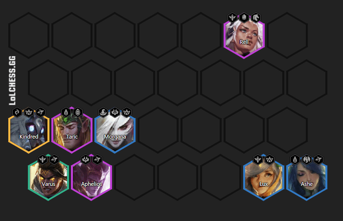 4 Archer composition combined with 3 Mystic in the late game