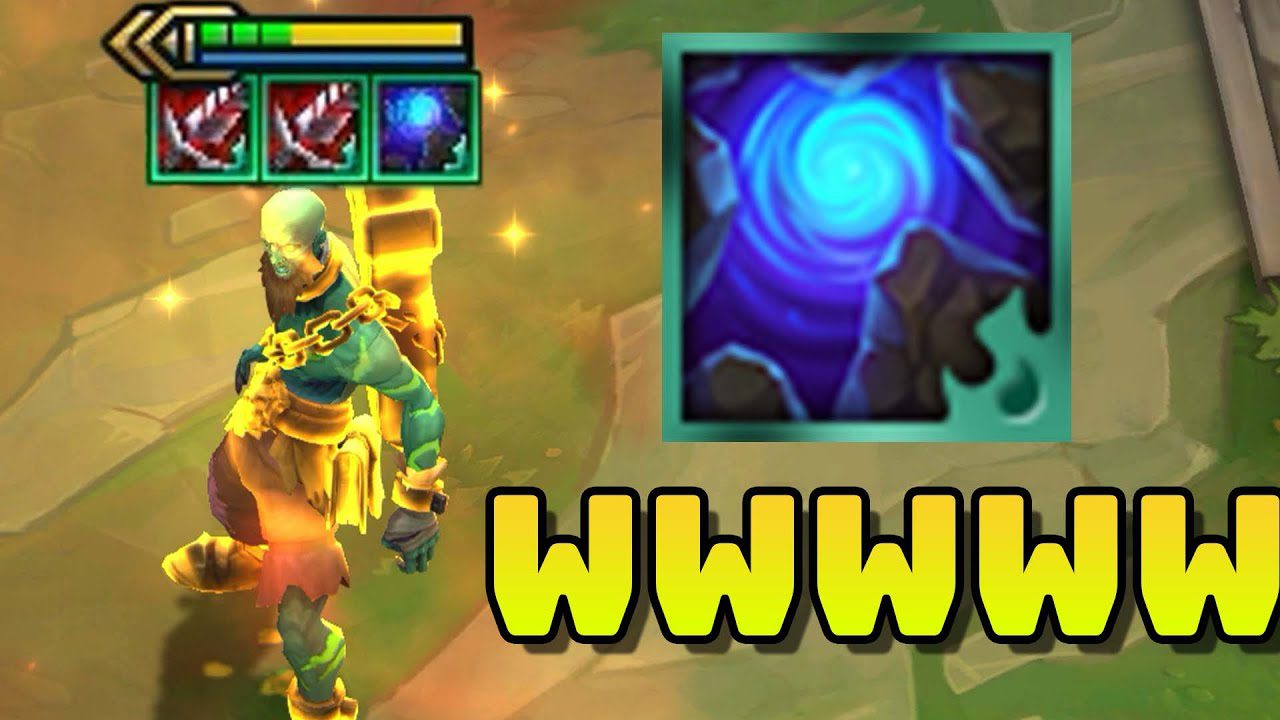 Ryze will continuously cast Ancient Prison with 2 Bloodthirsty Swords and Dark Blue Buff
