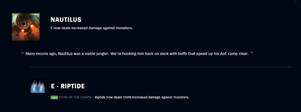 E - Depth Charge now deals up to 150% damage to jungle monsters