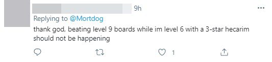 Thank goodness, there will no longer be a level 6 player with 3-star Hecarim defeating someone at level 9