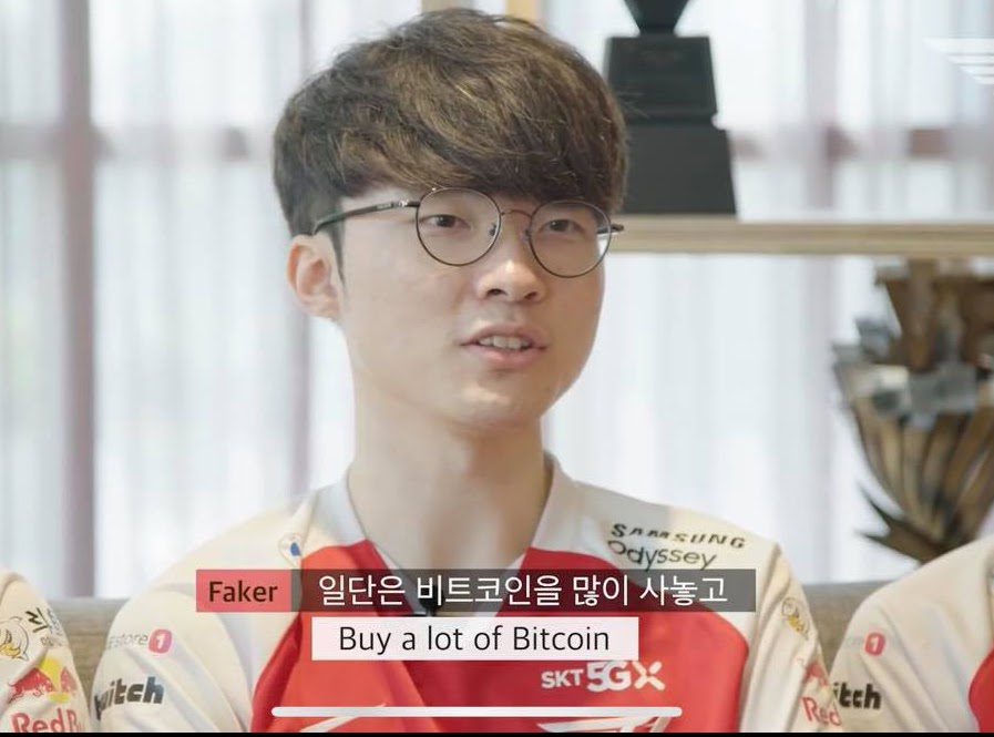 Faker wants to buy a lot of Bitcoin if he could go back to the past